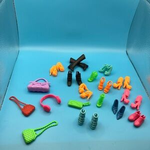 Lot of  Barbie Doll  Accessories Shoes Purses   Boots